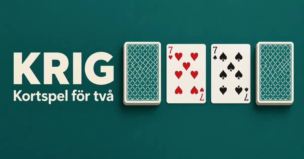 Krig (kortspel): regler för det enkla spelet för två
